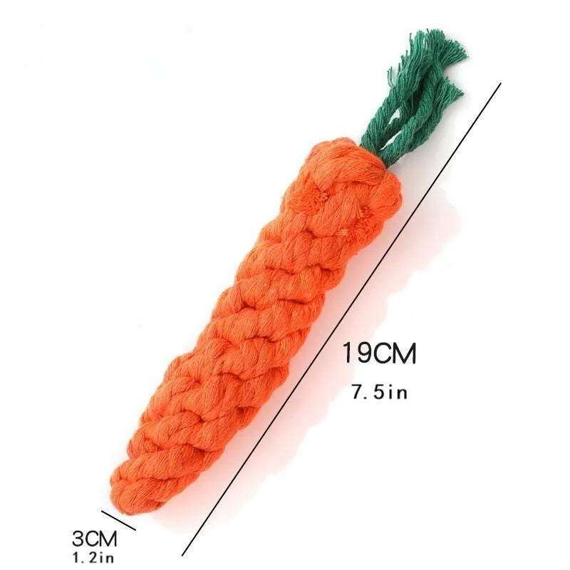 1pc Carrot Pet Knot Toy for Dogs