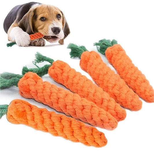 1pc Carrot Pet Knot Toy for Dogs
