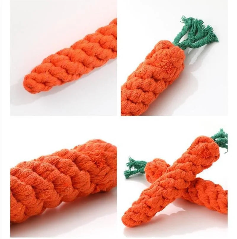 1pc Carrot Pet Knot Toy for Dogs