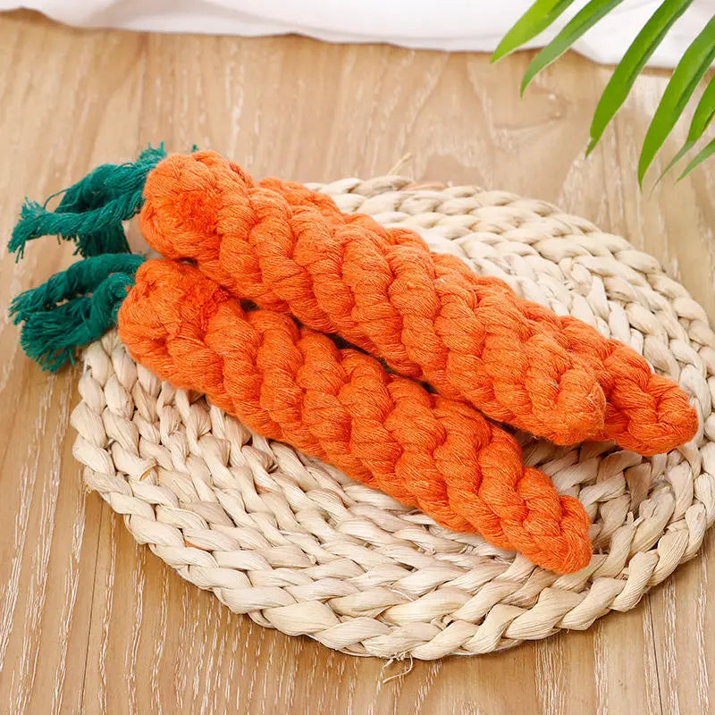 1pc Carrot Pet Knot Toy for Dogs